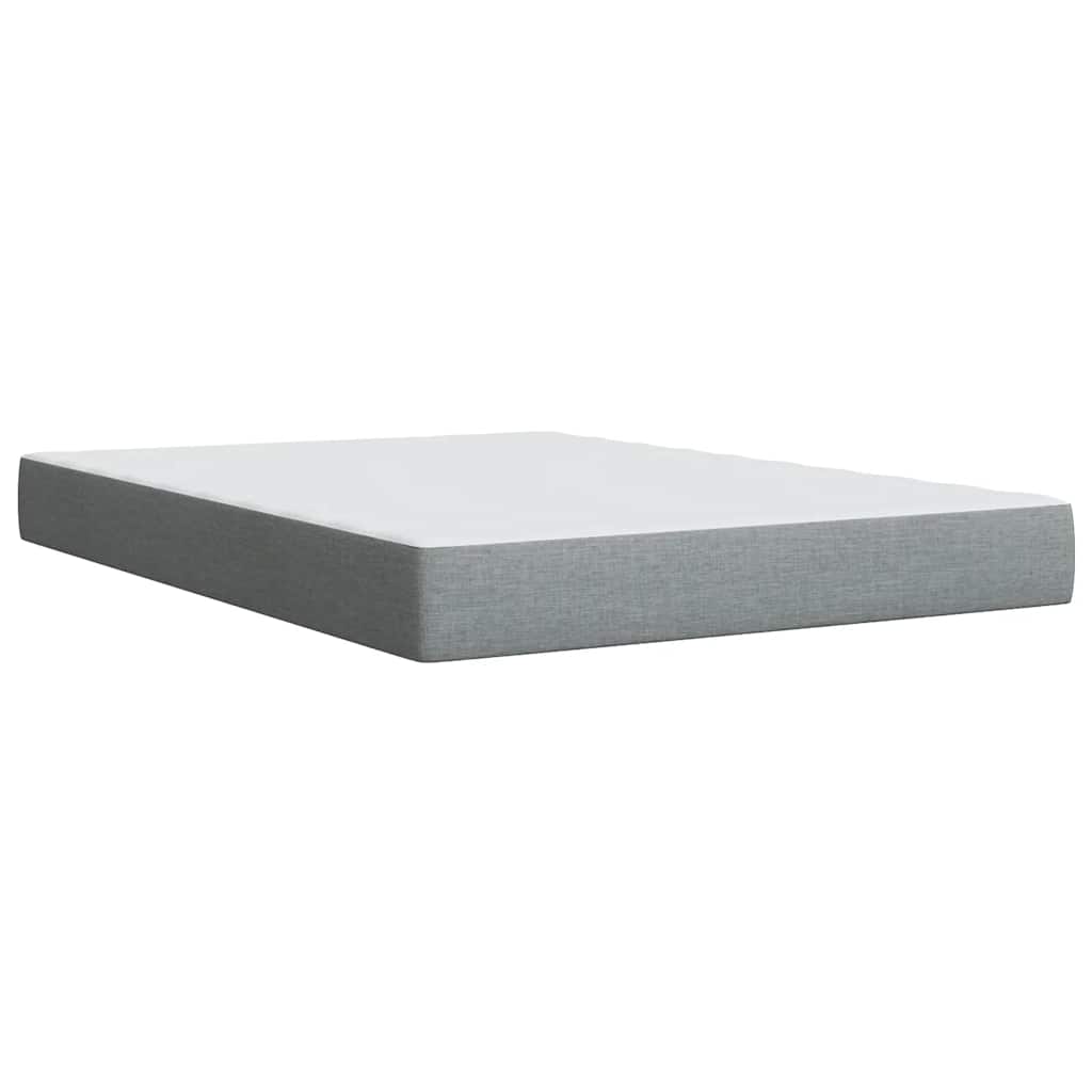 Sommier à lattes de lit avec matelas Gris clair 160x200cm Tissu - XIOS