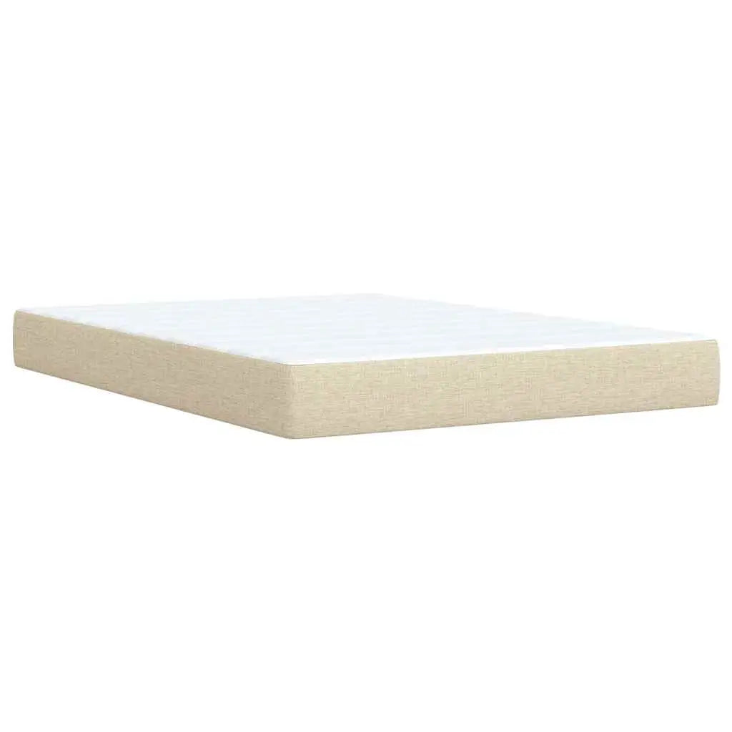 Sommier à lattes de lit avec matelas Crème 160x200 cm Tissu - XIOS