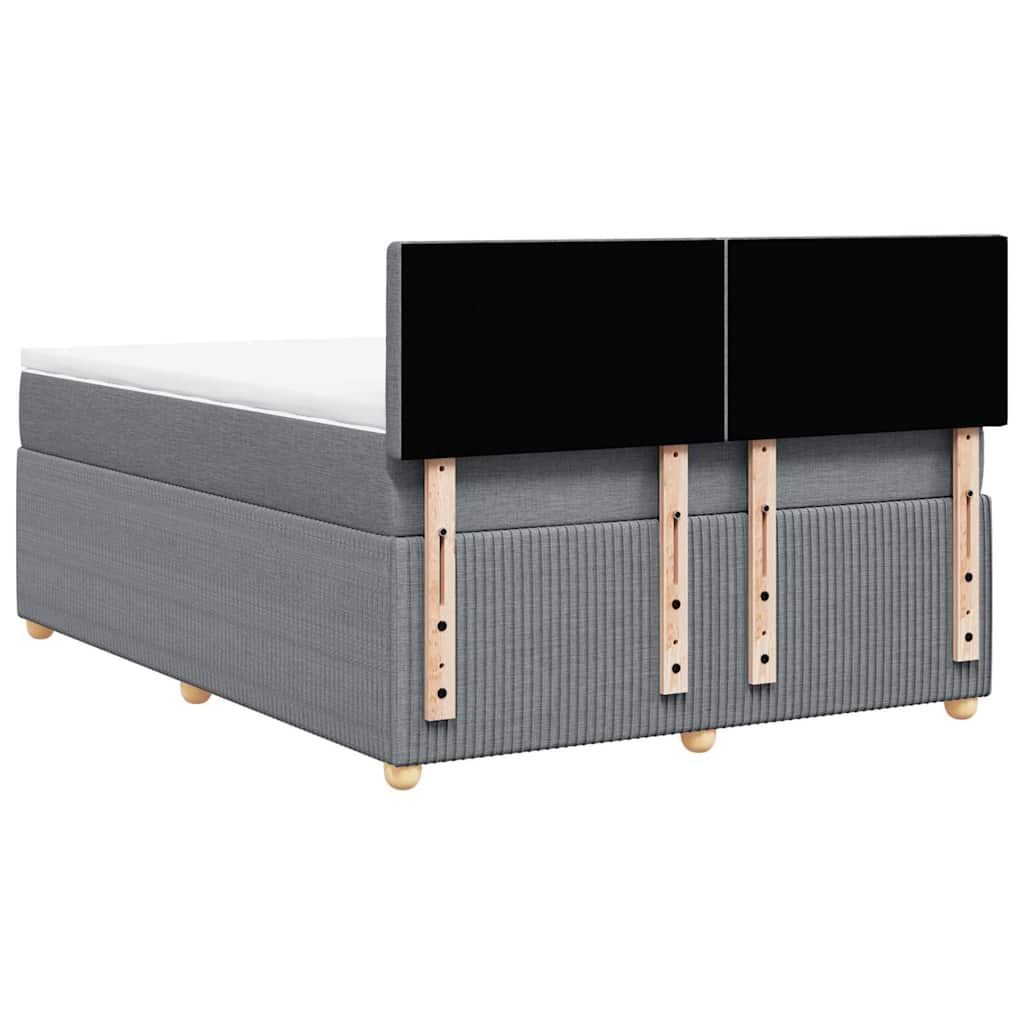 Sommier à lattes de lit avec matelas Gris clair 160x200cm Tissu - XIOS