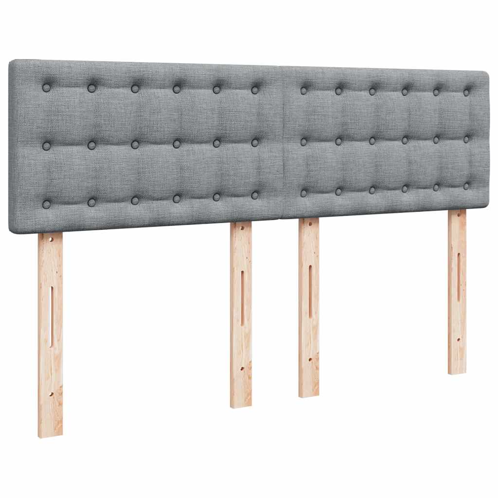 Sommier à lattes de lit avec matelas Gris clair 160x200cm Tissu - XIOS