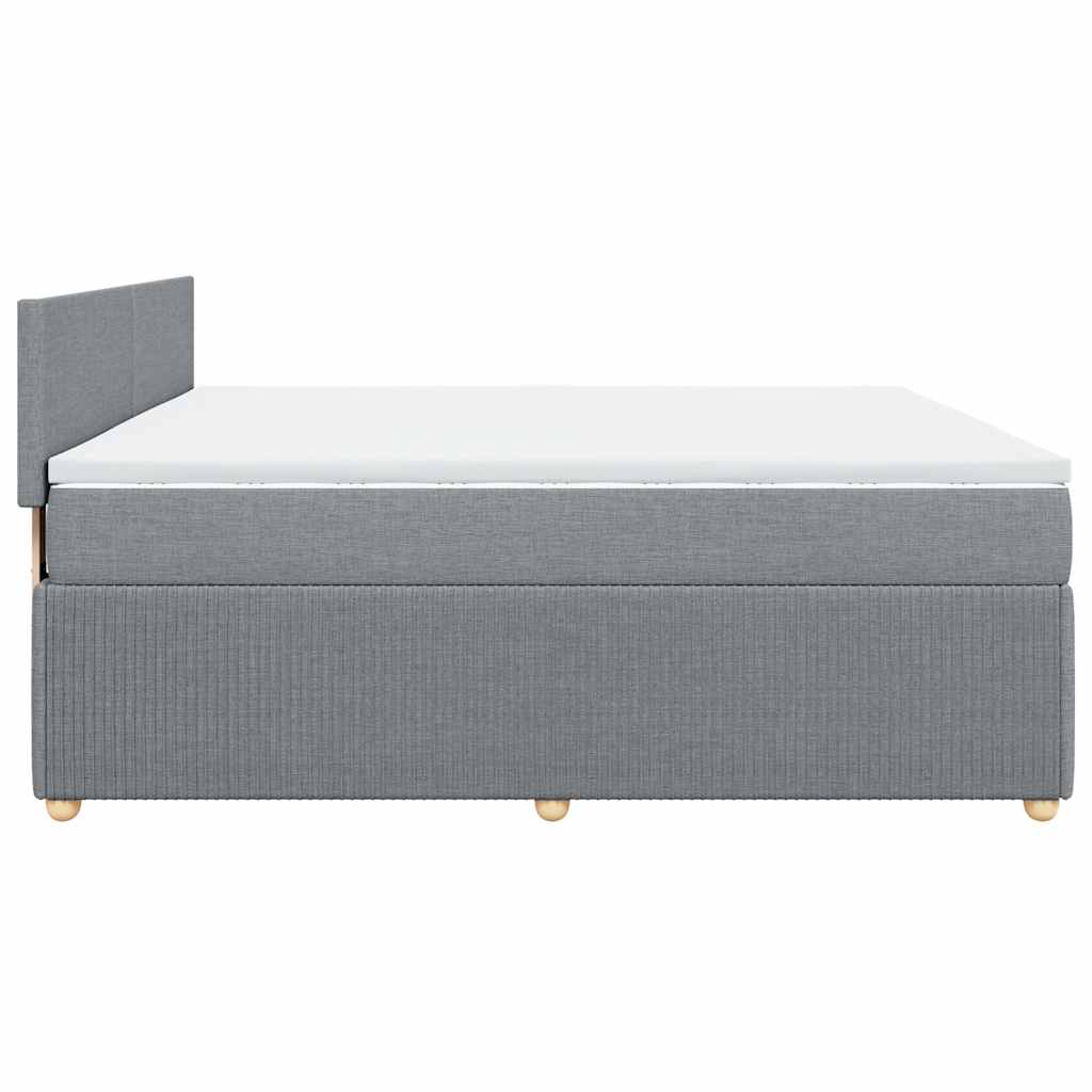 Sommier à lattes de lit avec matelas Gris clair 180x200cm Tissu - XIOS