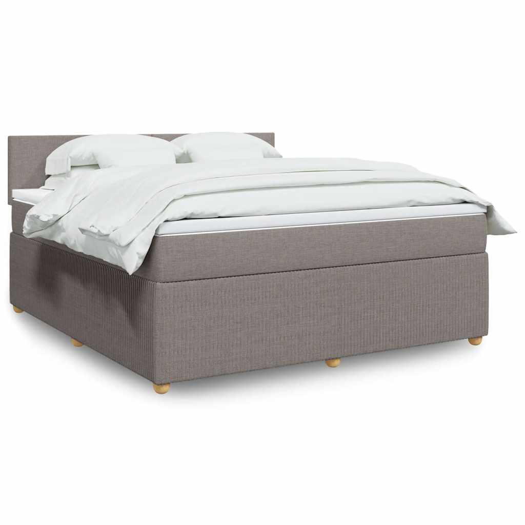 Sommier à lattes de lit avec matelas Taupe 180x200 cm Tissu - XIOS