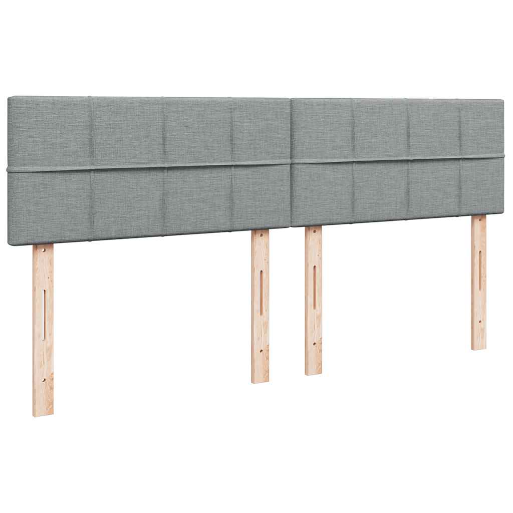 Sommier à lattes de lit avec matelas Gris clair 180x200cm Tissu - XIOS
