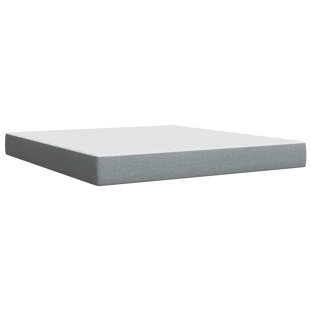 Sommier à lattes de lit avec matelas Gris clair 180x200cm Tissu - XIOS