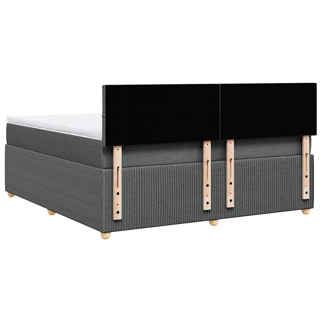 Sommier à lattes de lit avec matelas Gris foncé 180x200cm Tissu - XIOS