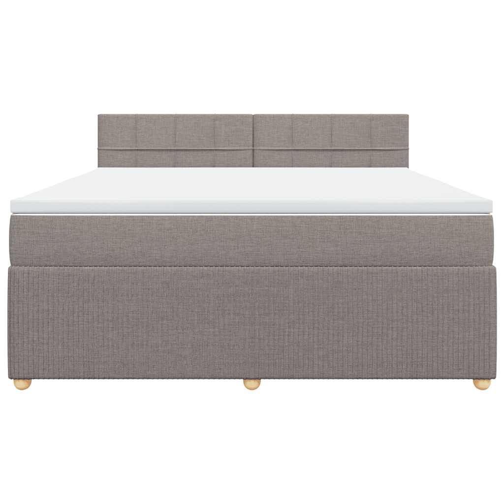 Sommier à lattes de lit avec matelas Taupe 180x200 cm Tissu - XIOS