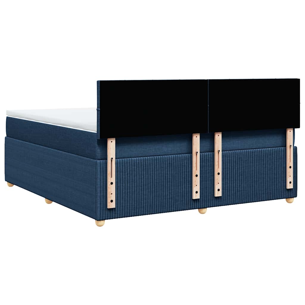 Sommier à lattes de lit avec matelas Bleu 180x200 cm Tissu - XIOS