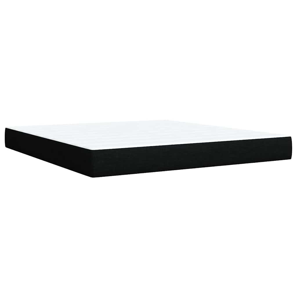 Sommier à lattes de lit avec matelas Noir 180x200 cm Tissu - XIOS