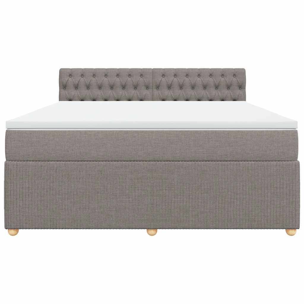 Sommier à lattes de lit avec matelas Taupe 180x200 cm Tissu - XIOS