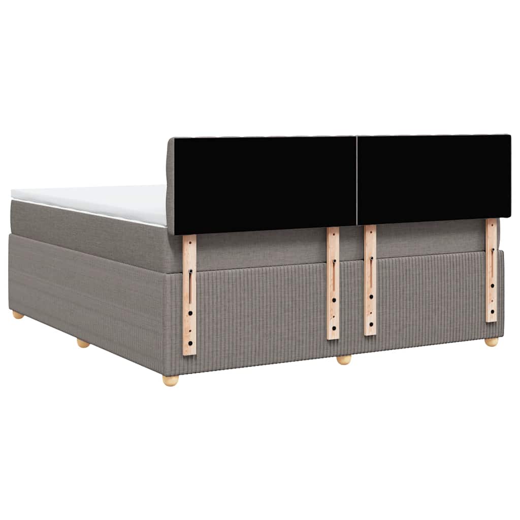 Sommier à lattes de lit avec matelas Taupe 180x200 cm Tissu - XIOS