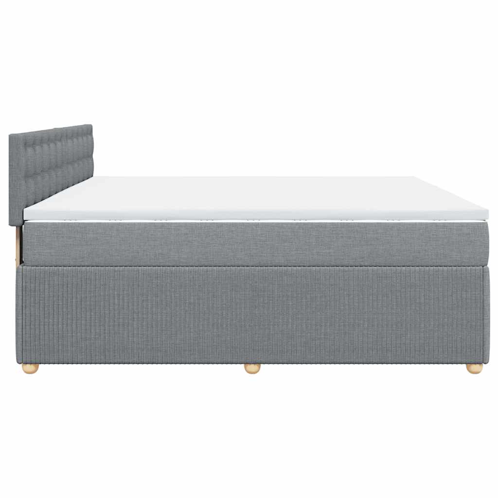Sommier à lattes de lit avec matelas Gris clair 180x200cm Tissu - XIOS