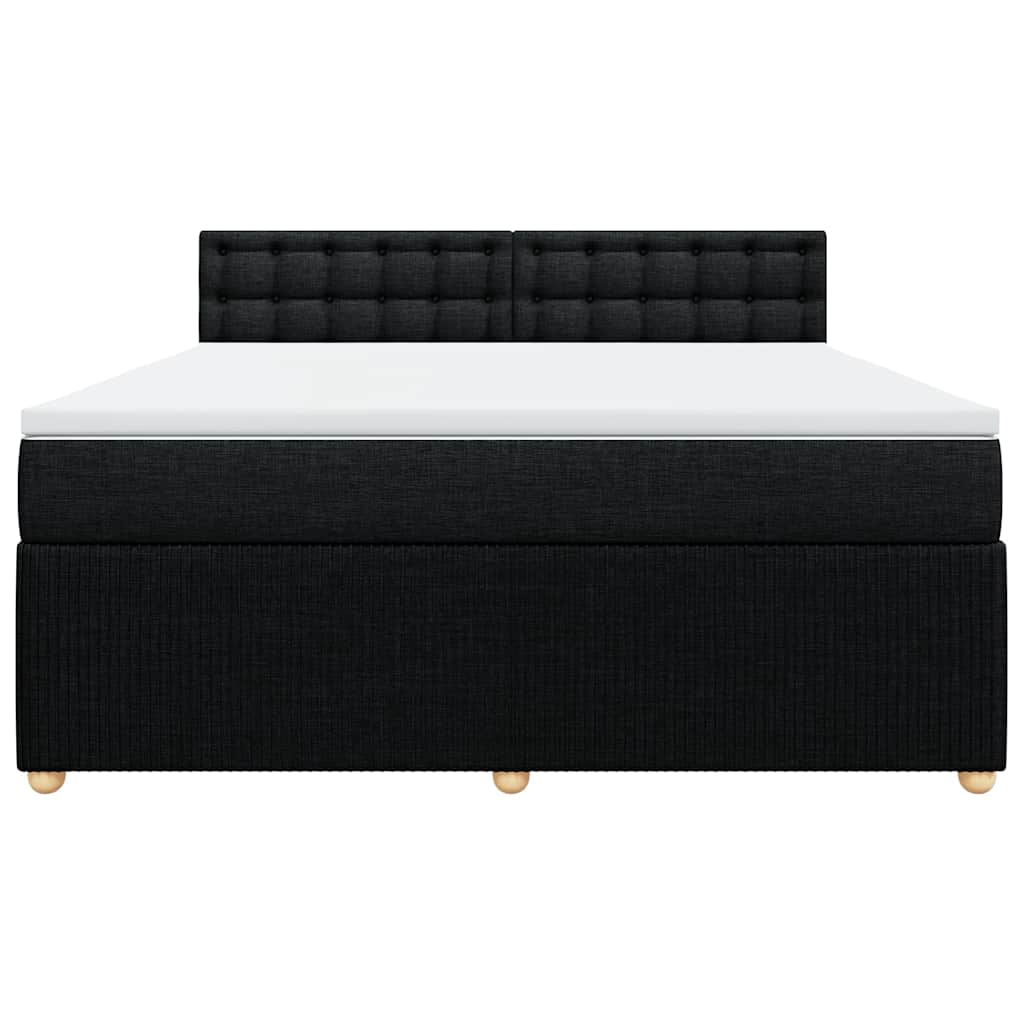 Sommier à lattes de lit avec matelas Noir 180x200 cm Tissu - XIOS