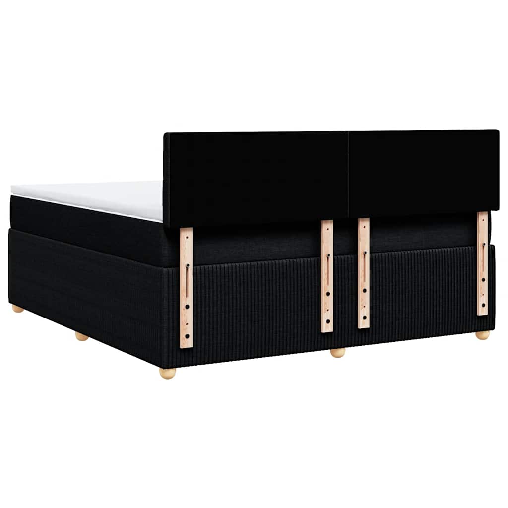 Sommier à lattes de lit avec matelas Noir 180x200 cm Tissu - XIOS