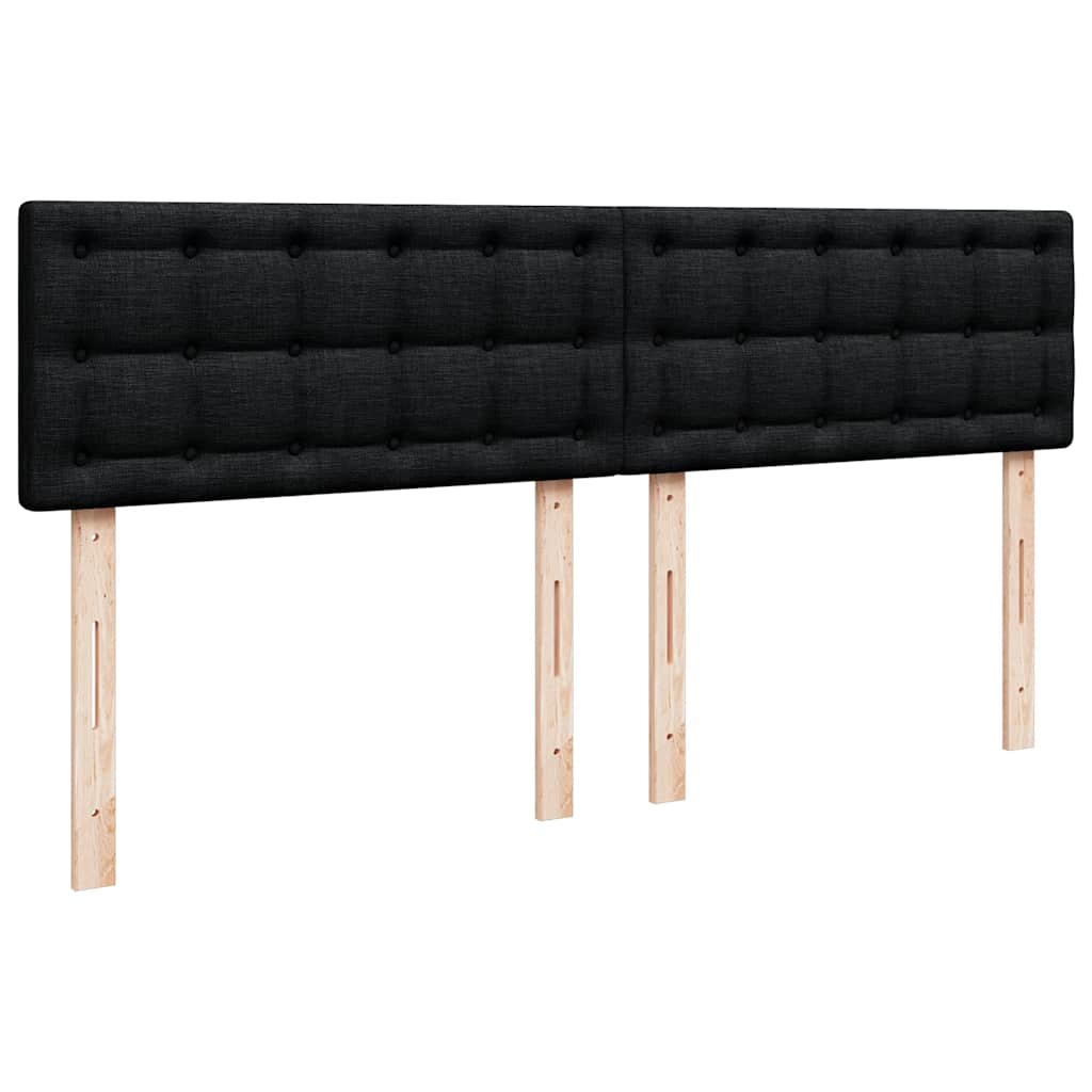 Sommier à lattes de lit avec matelas Noir 180x200 cm Tissu - XIOS