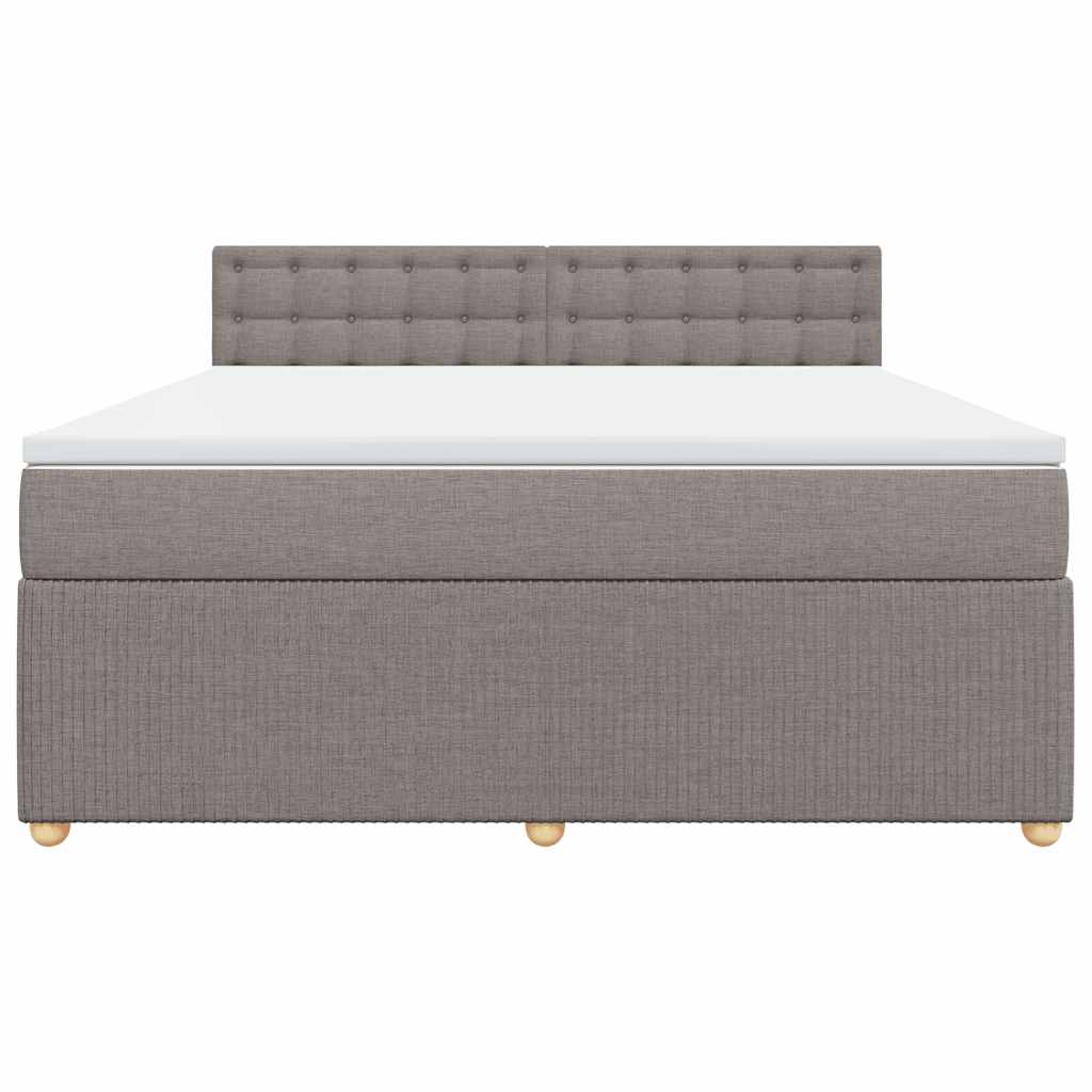 Sommier à lattes de lit avec matelas Taupe 180x200 cm Tissu - XIOS