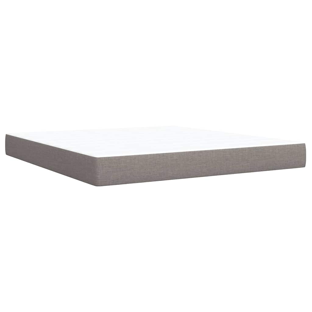 Sommier à lattes de lit avec matelas Taupe 180x200 cm Tissu - XIOS