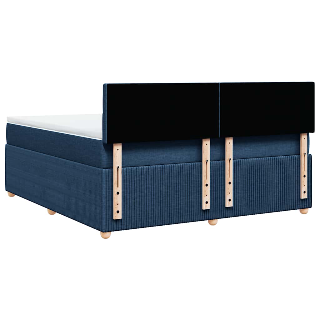 Sommier à lattes de lit avec matelas Bleu 180x200 cm Tissu - XIOS