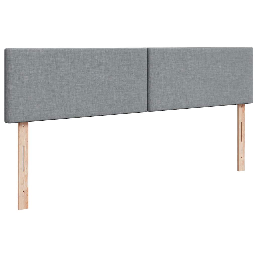 Sommier à lattes de lit avec matelas Gris clair 200x200cm Tissu - XIOS