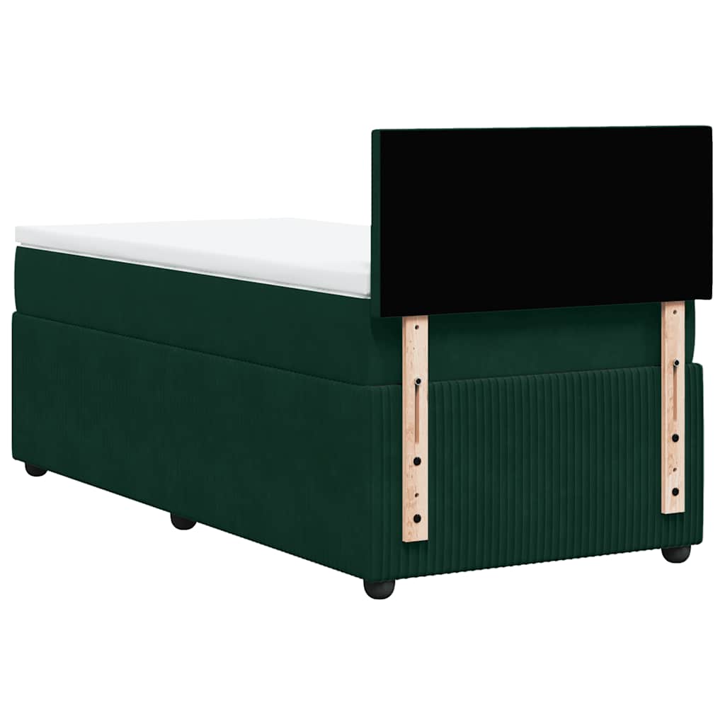 Sommier à lattes de lit et matelas Vert foncé 80x200 cm Velours - XIOS
