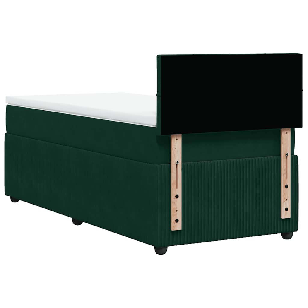 Sommier à lattes de lit et matelas Vert foncé 80x200 cm Velours - XIOS