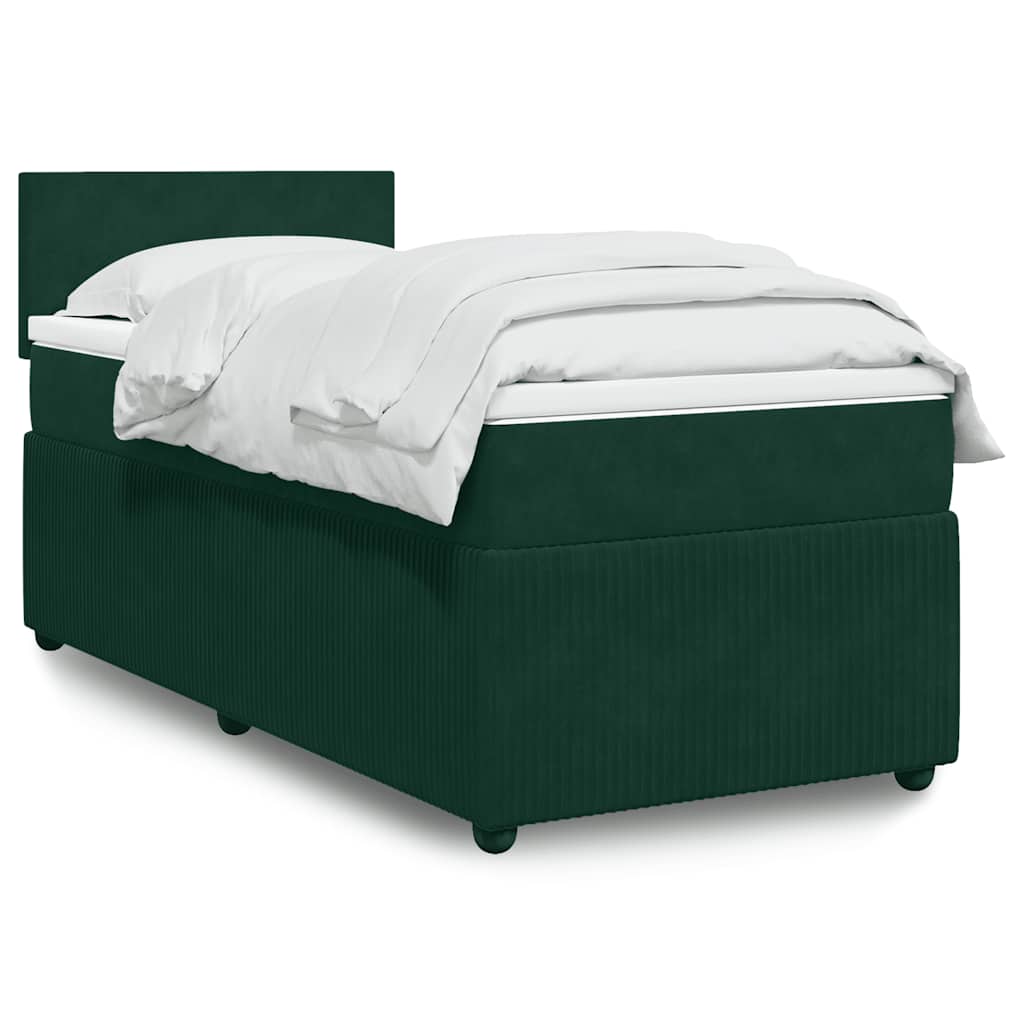 Sommier à lattes de lit avec matelas Vert foncé 90x190 cm - XIOS