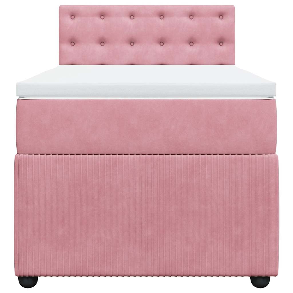 Sommier à lattes de lit avec matelas Rose 90x190 cm Velours - XIOS
