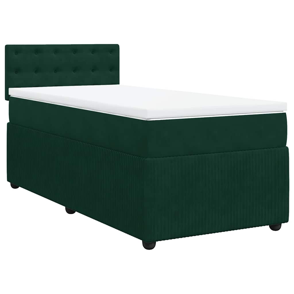 Sommier à lattes de lit avec matelas Vert foncé 90x200 cm - XIOS