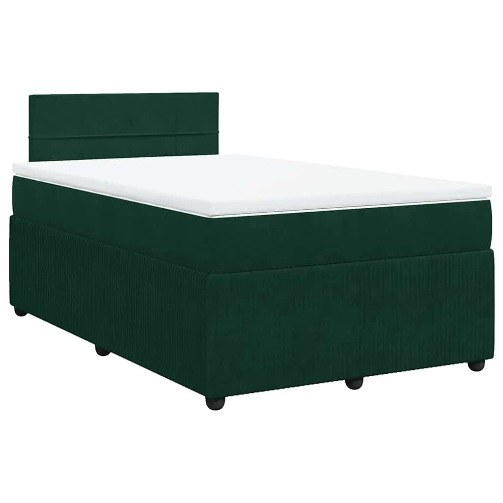Sommier à lattes de lit avec matelas vert foncé 120x190 cm - XIOS