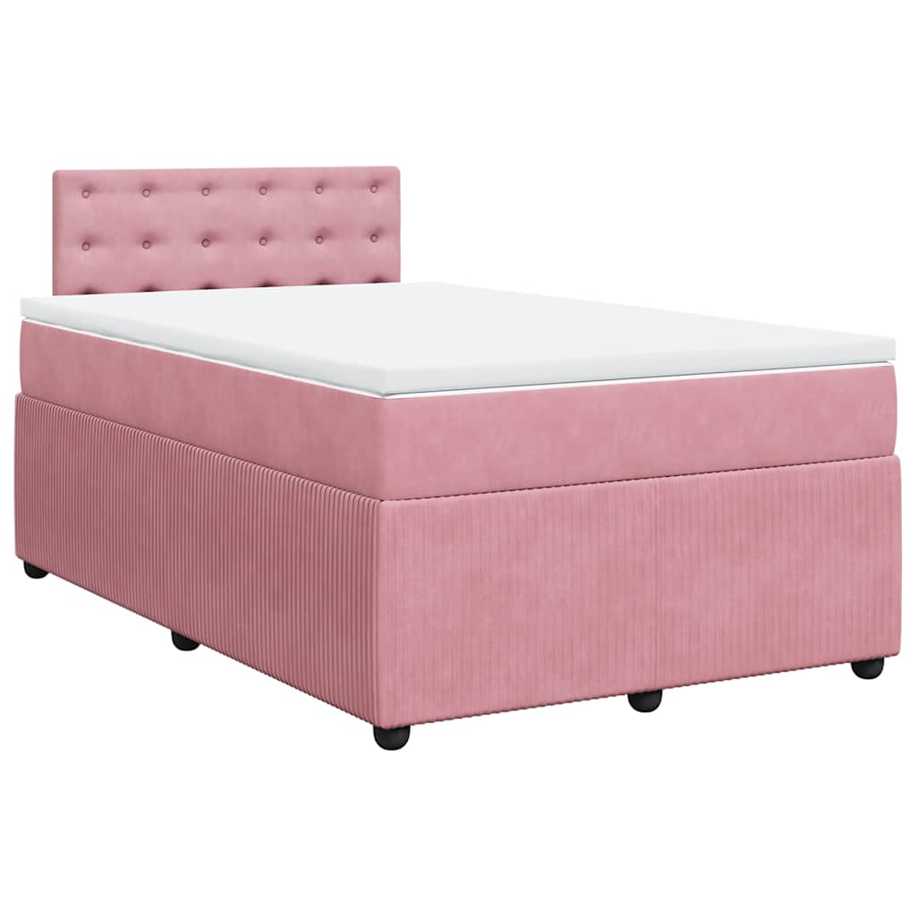 Sommier à lattes de lit avec matelas Rose 120x200 cm Velours - XIOS
