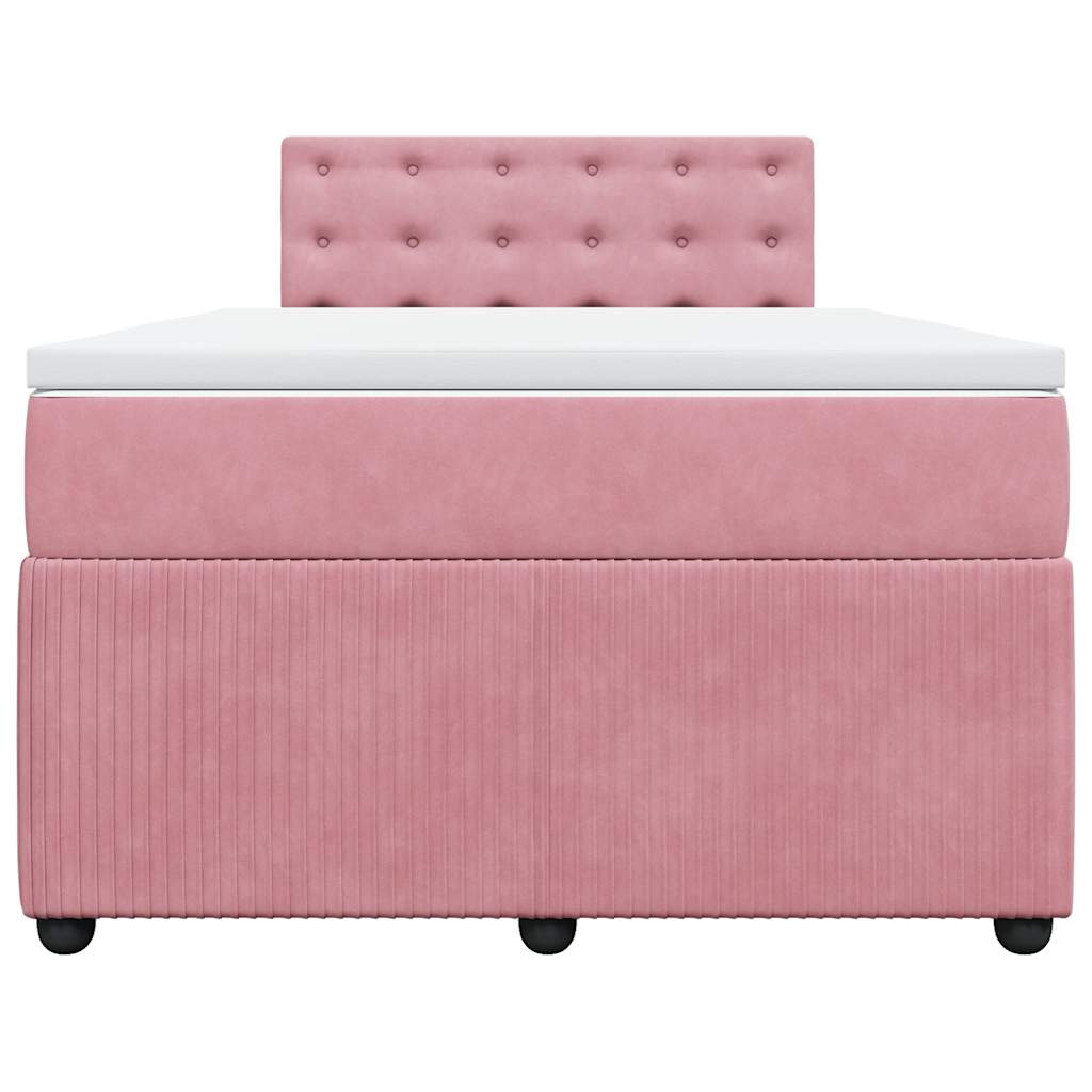 Sommier à lattes de lit avec matelas Rose 120x200 cm Velours - XIOS