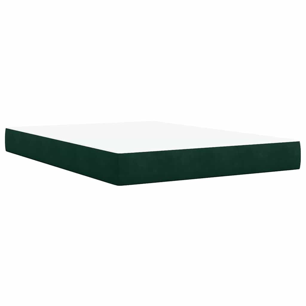 Sommier à lattes de lit et matelas Vert foncé 140x190cm Velours - XIOS