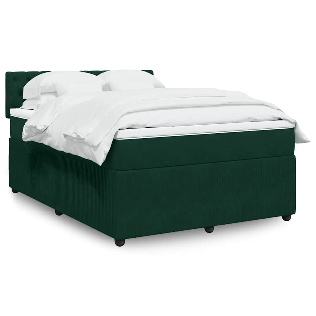 Sommier à lattes de lit et matelas Vert foncé 140x200cm Velours - XIOS