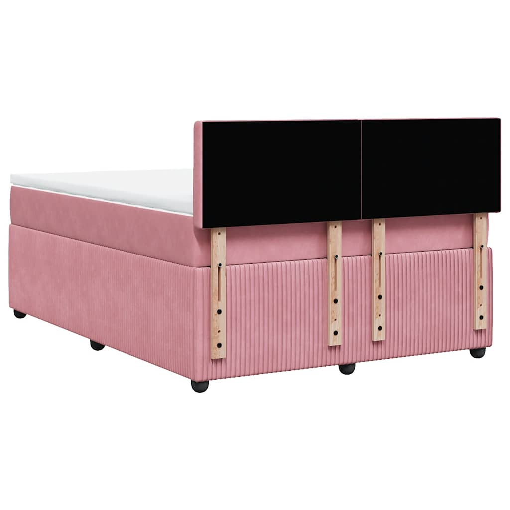 Sommier à lattes de lit avec matelas Rose 140x200 cm Velours - XIOS