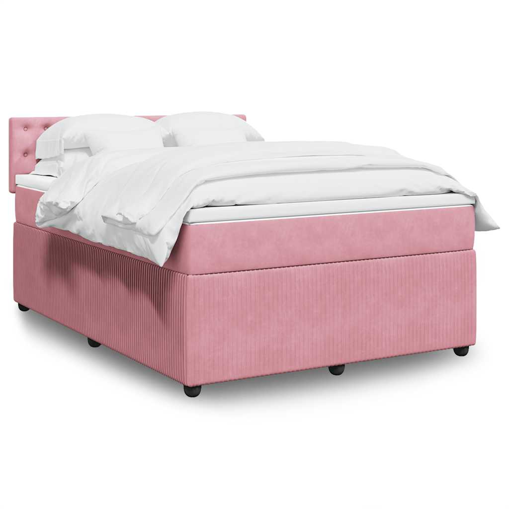 Sommier à lattes de lit avec matelas Rose 140x200 cm Velours - XIOS