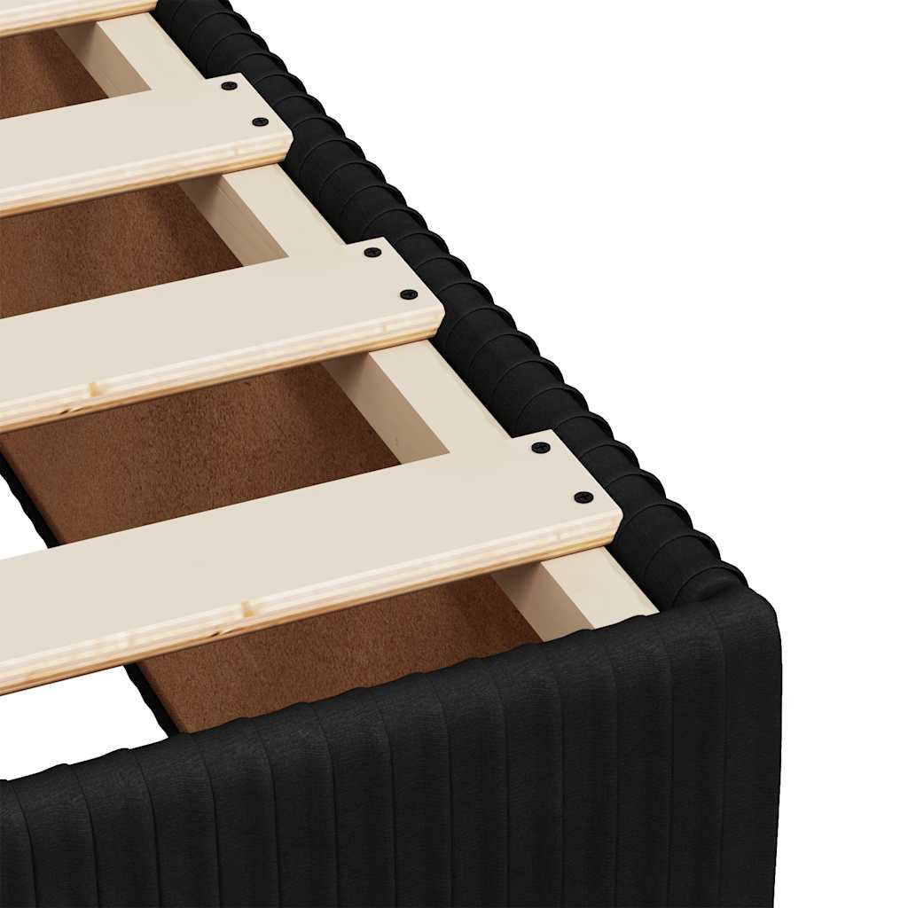 Sommier à lattes de lit avec matelas Noir 180x200 cm Velours - XIOS