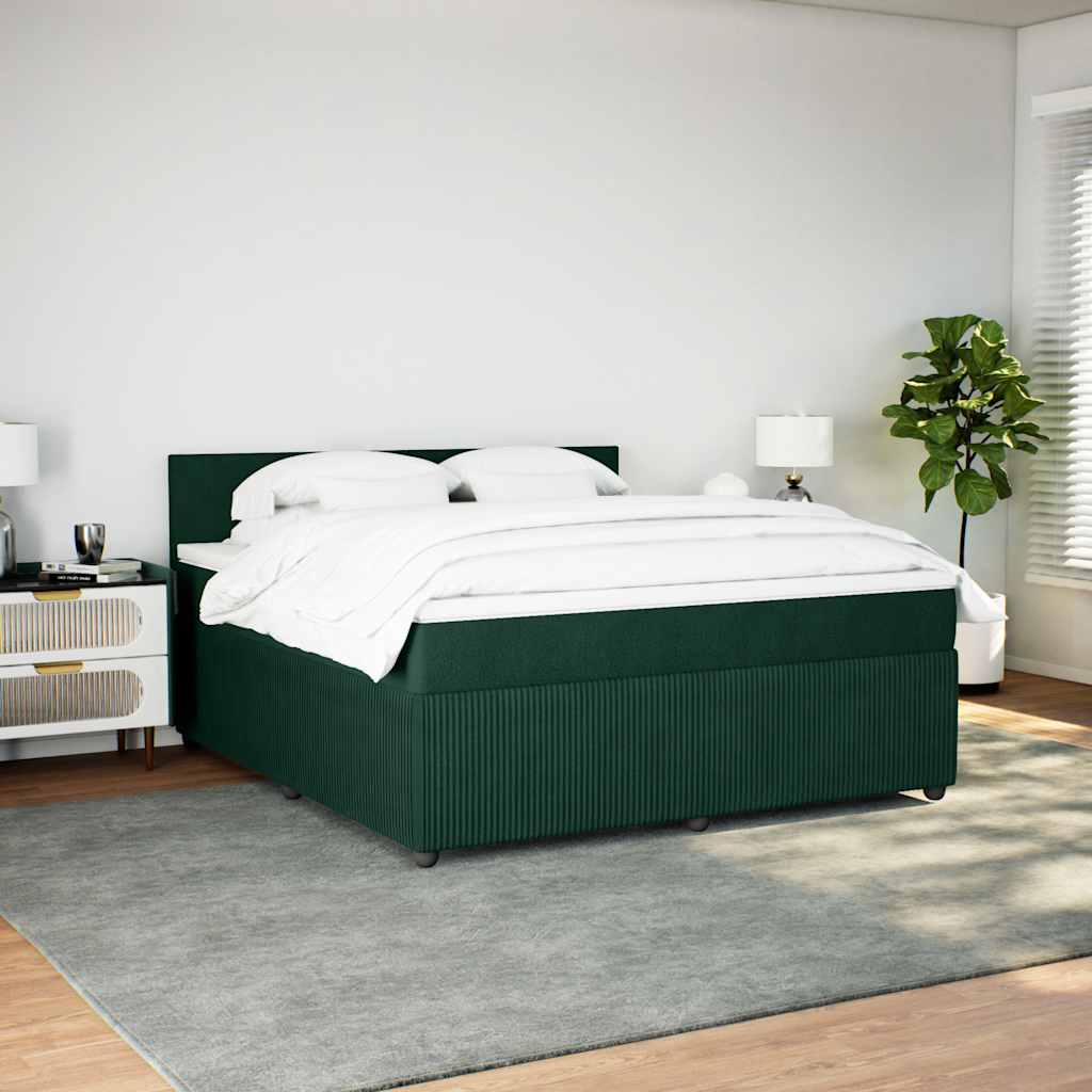 Sommier à lattes de lit et matelas Vert foncé 180x200cm Velours - XIOS
