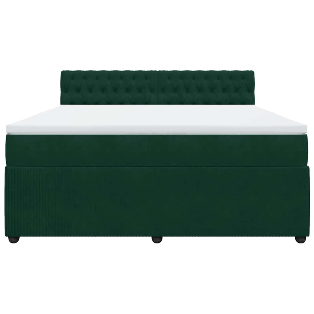 Sommier à lattes de lit et matelas Vert foncé 180x200cm Velours - XIOS