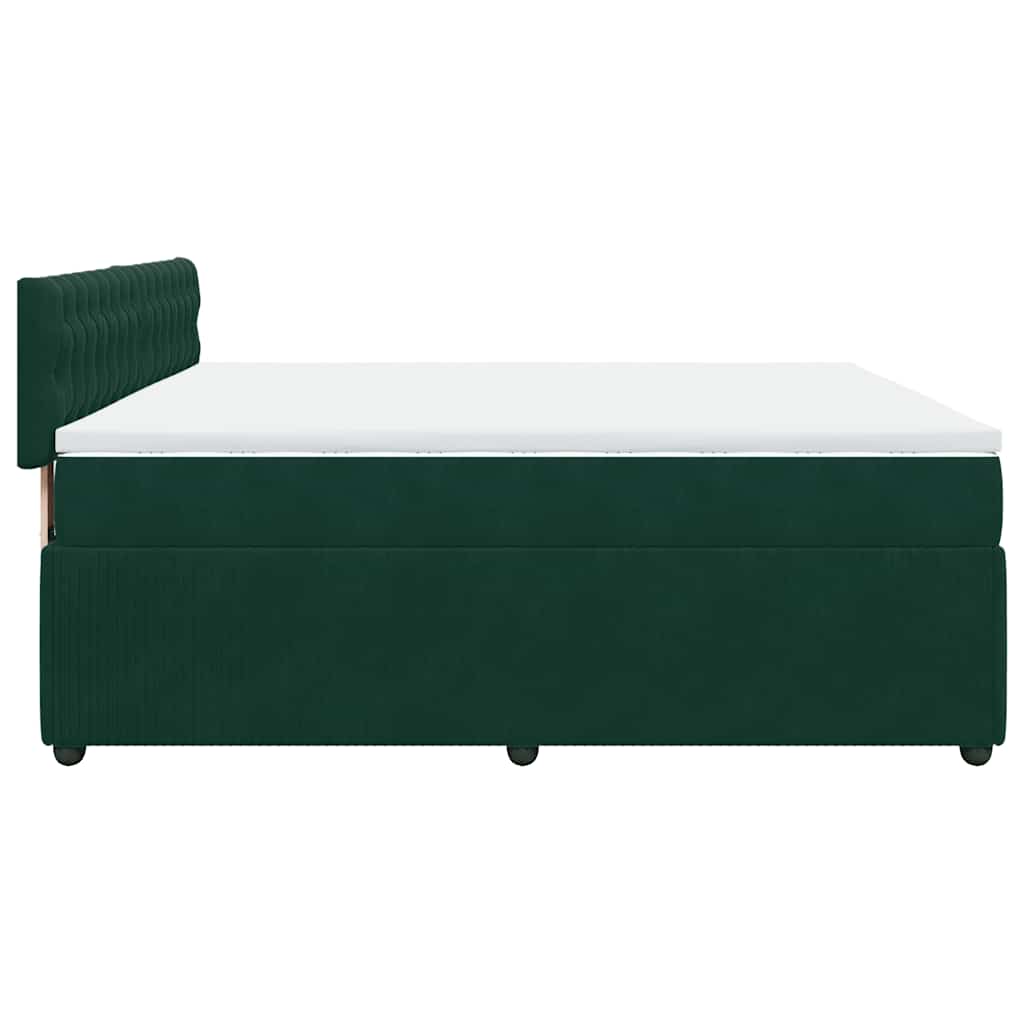 Sommier à lattes de lit et matelas Vert foncé 180x200cm Velours - XIOS