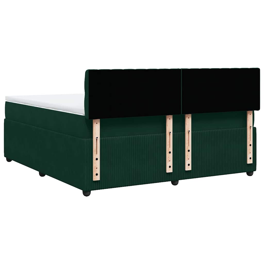 Sommier à lattes de lit et matelas Vert foncé 180x200cm Velours - XIOS