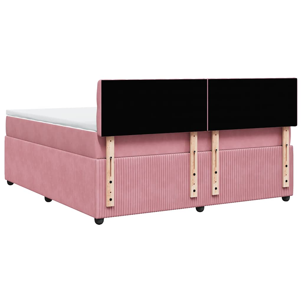 Sommier à lattes de lit avec matelas Rose 180x200 cm Velours - XIOS