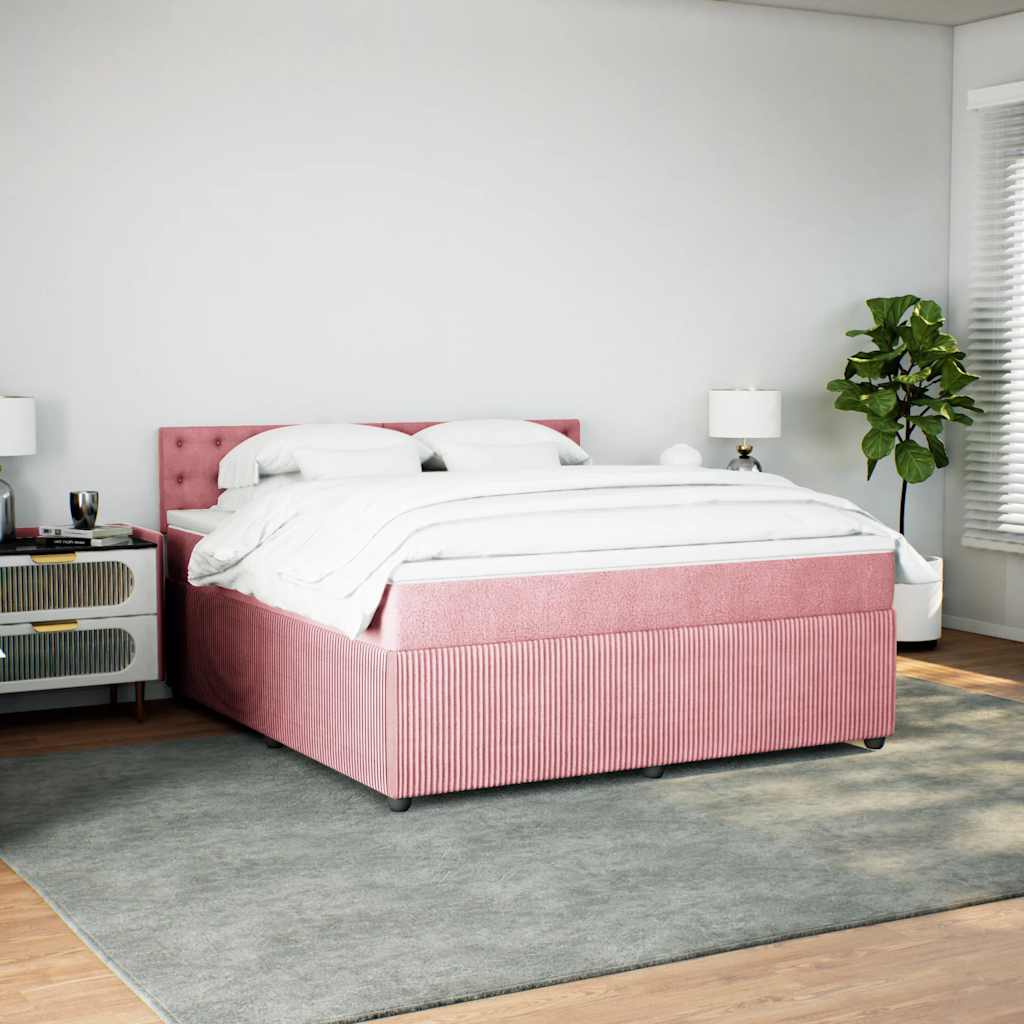 Sommier à lattes de lit avec matelas Rose 180x200 cm Velours - XIOS