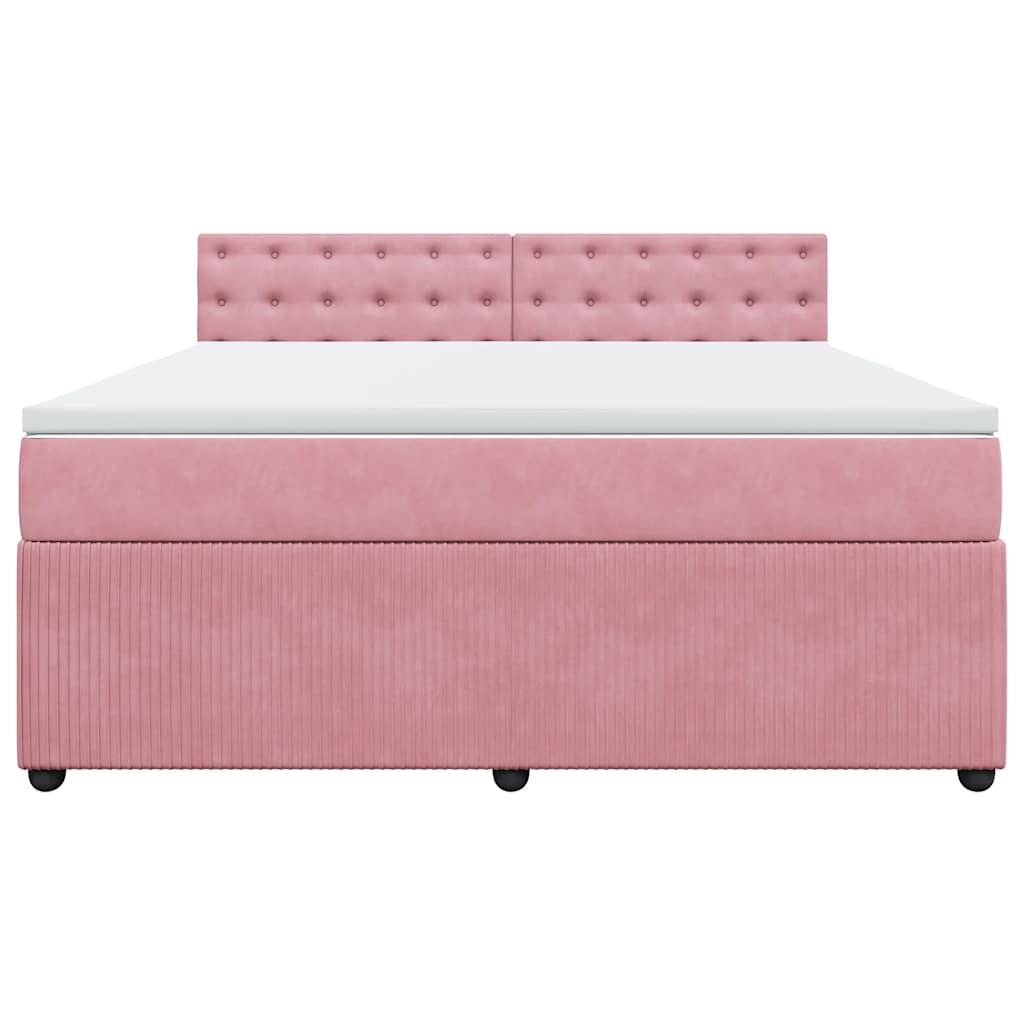 Sommier à lattes de lit avec matelas Rose 180x200 cm Velours - XIOS