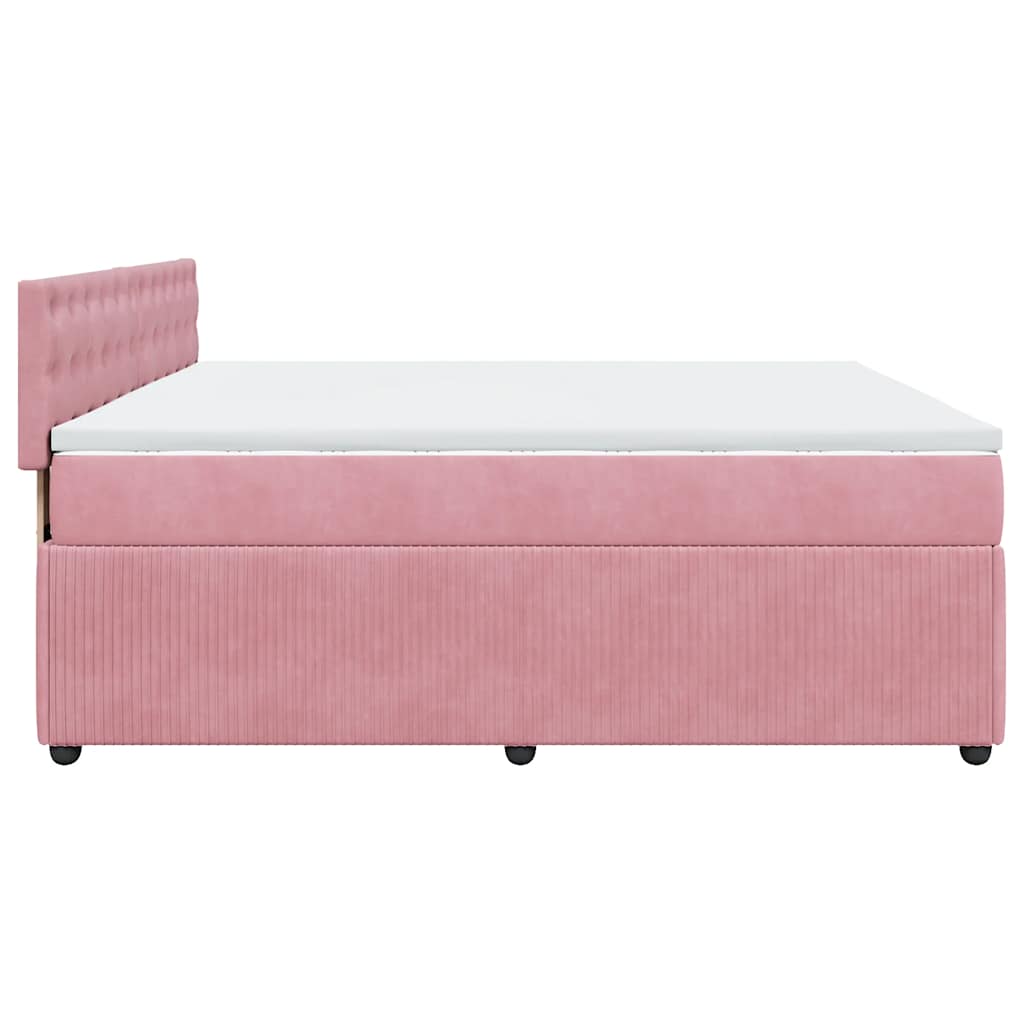 Sommier à lattes de lit avec matelas Rose 180x200 cm Velours - XIOS