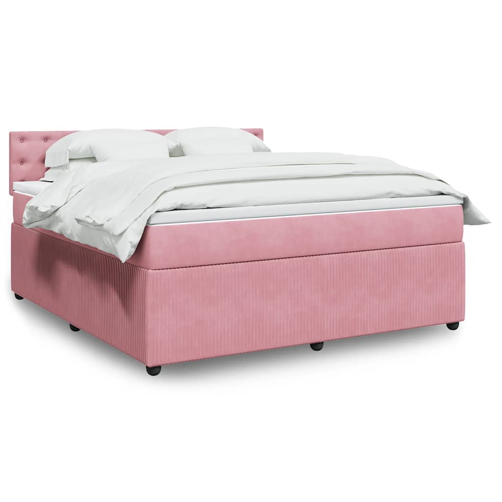 Sommier à lattes de lit avec matelas Rose 180x200 cm Velours - XIOS