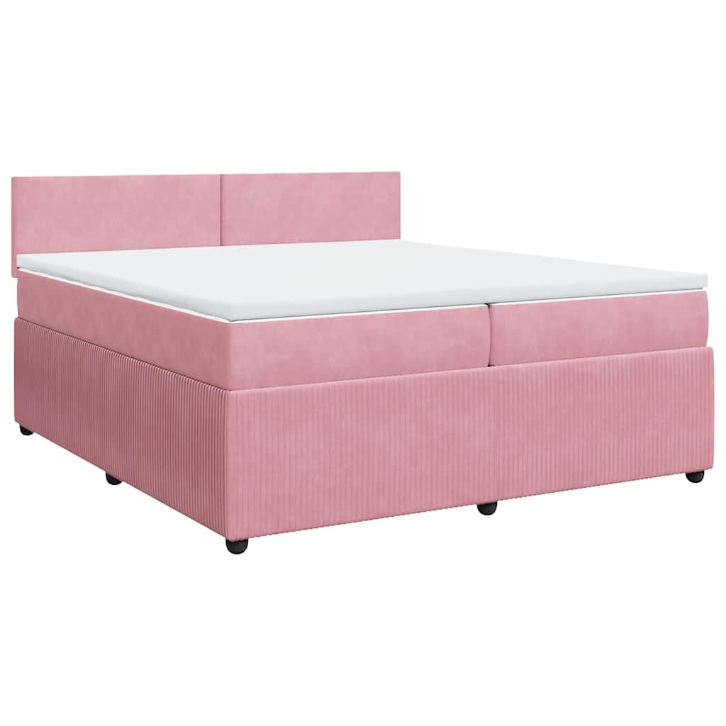 Sommier à lattes de lit avec matelas Rose 200x200 cm Velours - XIOS