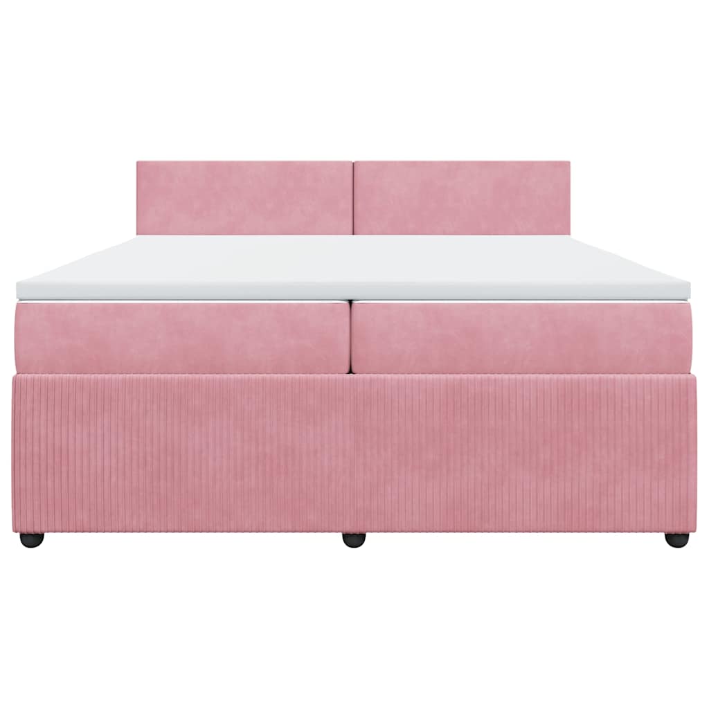 Sommier à lattes de lit avec matelas Rose 200x200 cm Velours - XIOS