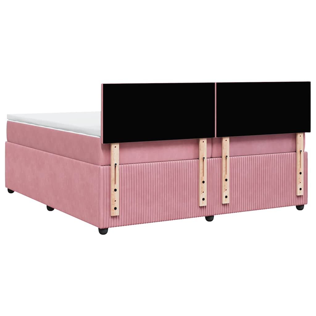 Sommier à lattes de lit avec matelas Rose 200x200 cm Velours - XIOS