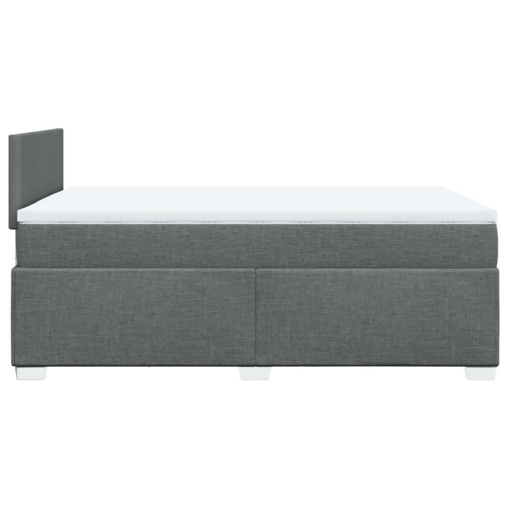 Sommier à lattes de lit avec matelas gris foncé 120x190cm tissu - XIOS