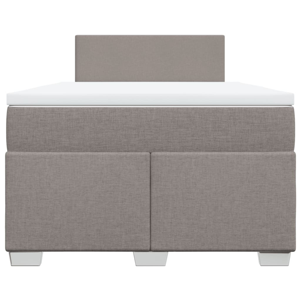 Sommier à lattes de lit avec matelas Taupe 120x200 cm Tissu - XIOS
