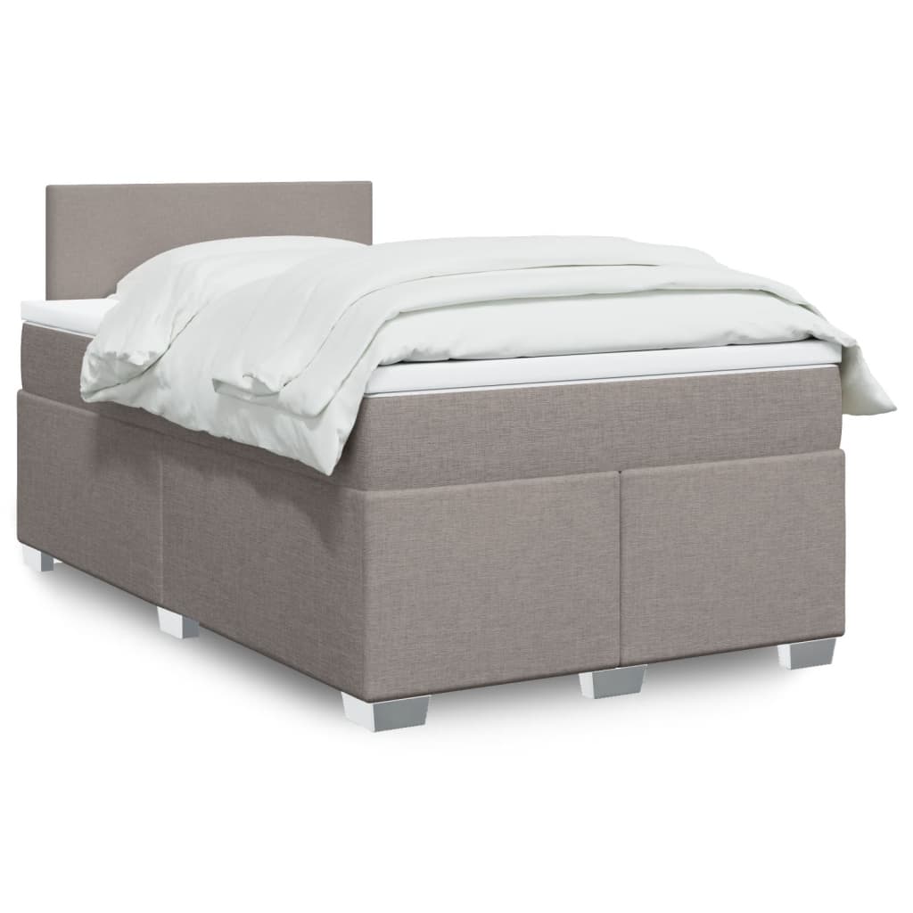 Sommier à lattes de lit avec matelas Taupe 120x200 cm Tissu - XIOS
